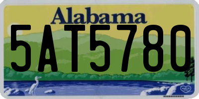 AL license plate 5AT5780