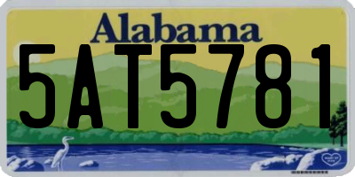 AL license plate 5AT5781