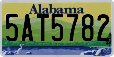 AL license plate 5AT5782