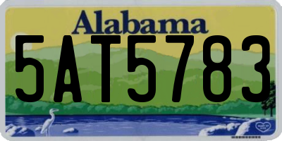 AL license plate 5AT5783