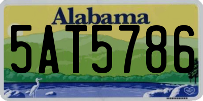 AL license plate 5AT5786