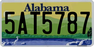 AL license plate 5AT5787