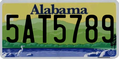 AL license plate 5AT5789