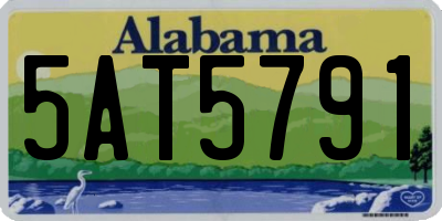 AL license plate 5AT5791