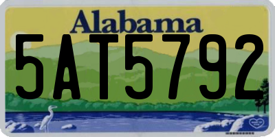 AL license plate 5AT5792