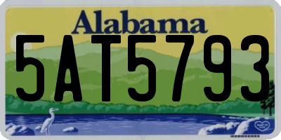 AL license plate 5AT5793