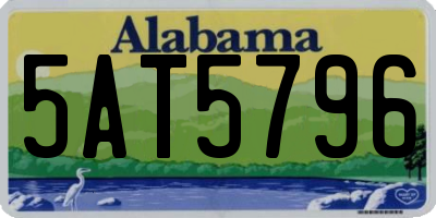 AL license plate 5AT5796