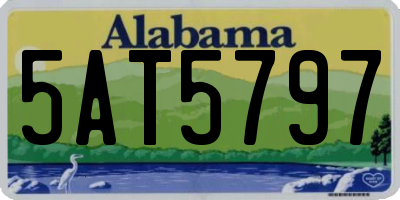 AL license plate 5AT5797
