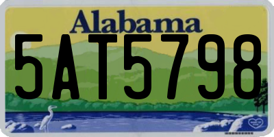 AL license plate 5AT5798