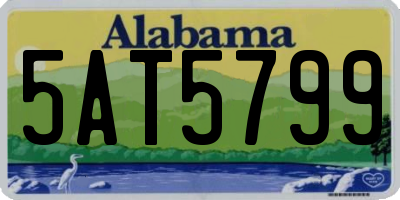 AL license plate 5AT5799