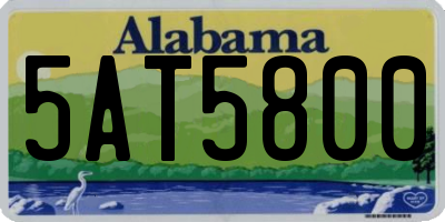 AL license plate 5AT5800