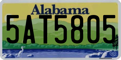 AL license plate 5AT5805