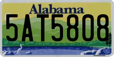 AL license plate 5AT5808