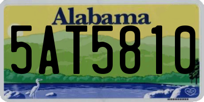 AL license plate 5AT5810