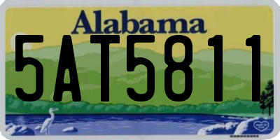 AL license plate 5AT5811