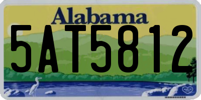 AL license plate 5AT5812