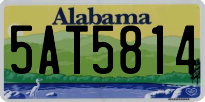 AL license plate 5AT5814