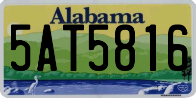 AL license plate 5AT5816