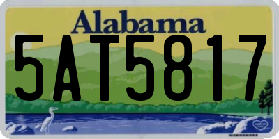 AL license plate 5AT5817