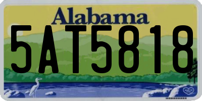 AL license plate 5AT5818