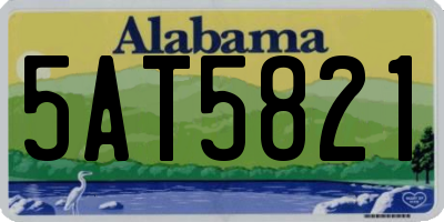 AL license plate 5AT5821