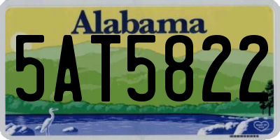 AL license plate 5AT5822