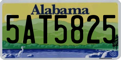 AL license plate 5AT5825