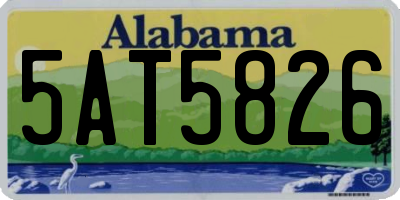 AL license plate 5AT5826
