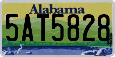 AL license plate 5AT5828