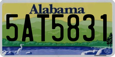 AL license plate 5AT5831