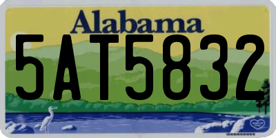 AL license plate 5AT5832