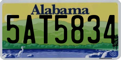 AL license plate 5AT5834