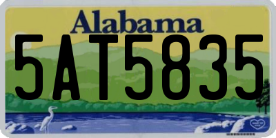 AL license plate 5AT5835