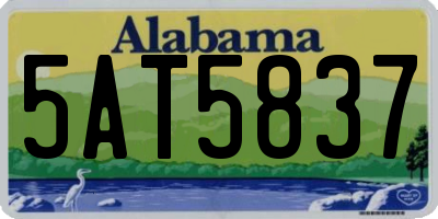 AL license plate 5AT5837