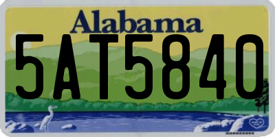 AL license plate 5AT5840