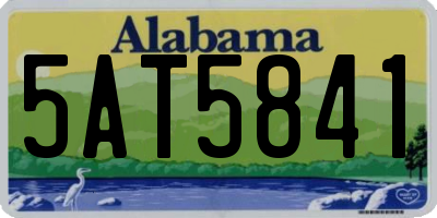 AL license plate 5AT5841