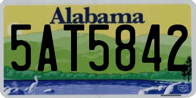 AL license plate 5AT5842