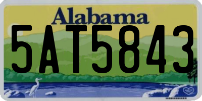 AL license plate 5AT5843