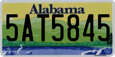 AL license plate 5AT5845
