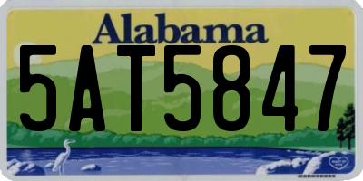 AL license plate 5AT5847