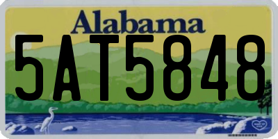 AL license plate 5AT5848