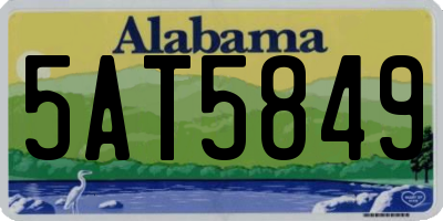 AL license plate 5AT5849