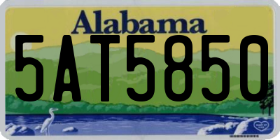 AL license plate 5AT5850
