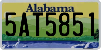 AL license plate 5AT5851