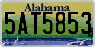 AL license plate 5AT5853