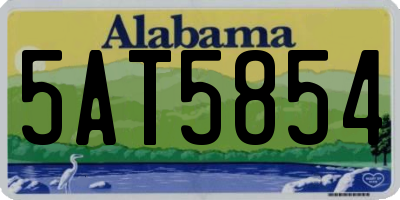 AL license plate 5AT5854