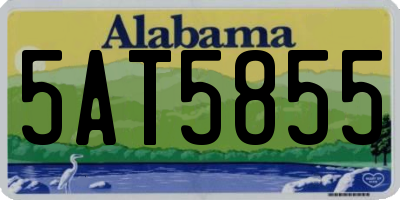 AL license plate 5AT5855