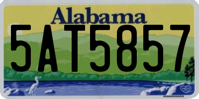 AL license plate 5AT5857