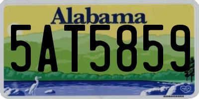 AL license plate 5AT5859