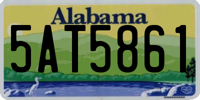 AL license plate 5AT5861